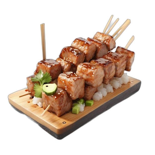 Yakitori psd em fundo branco