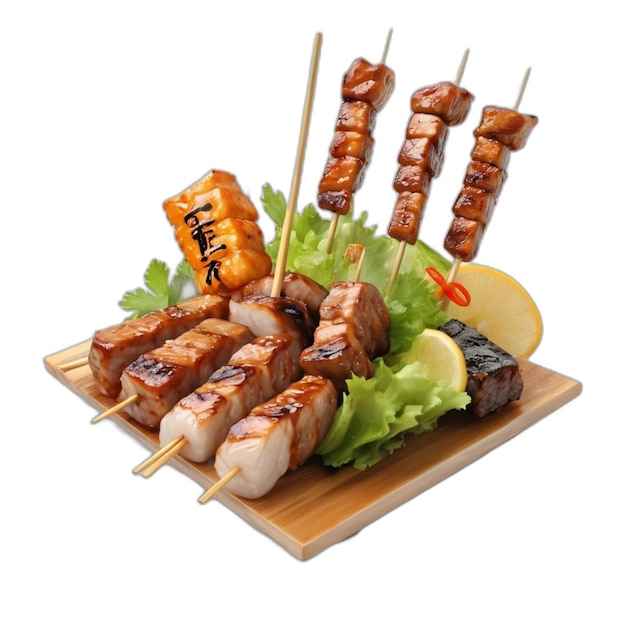 Yakitori psd em fundo branco