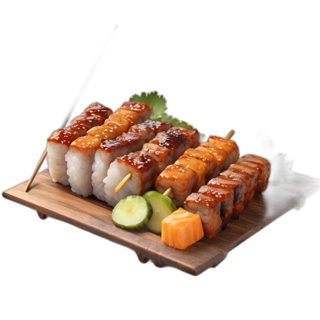 Yakitori Psd Sur Un Fond Blanc