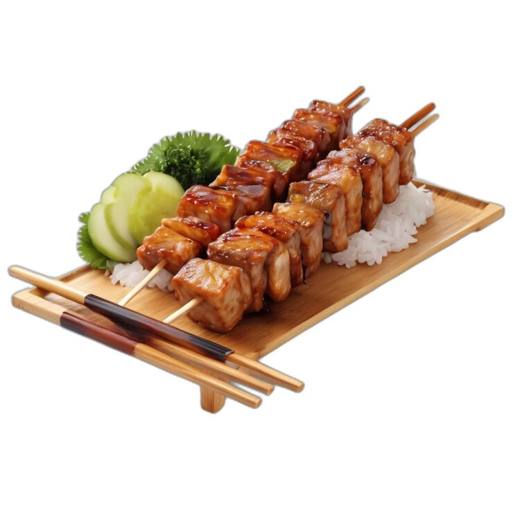 PSD yakitori psd en un fondo blanco