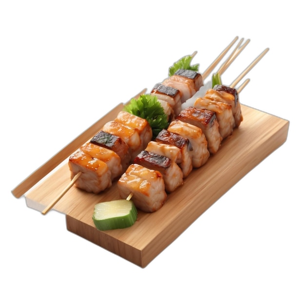 Yakitori psd en un fondo blanco