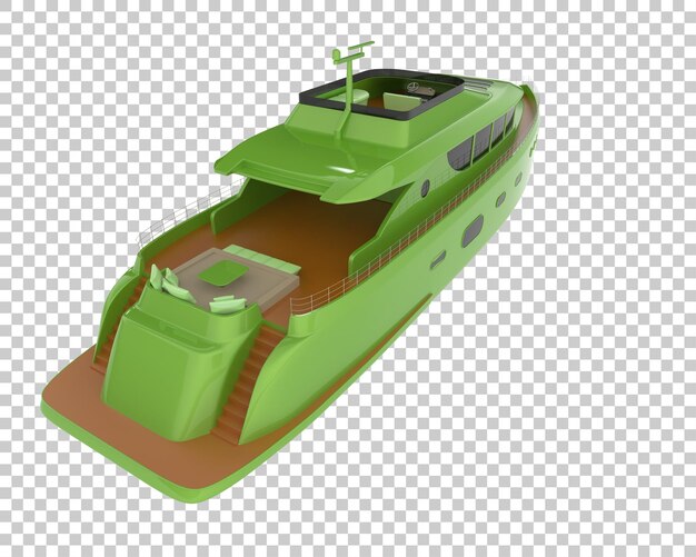 PSD yate de lujo en la ilustración de renderizado 3d de fondo transparente