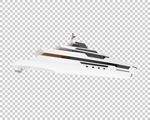 PSD yate de lujo en la ilustración de renderizado 3d de fondo transparente