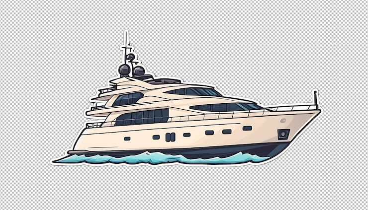 PSD yate de lujo en el mar
