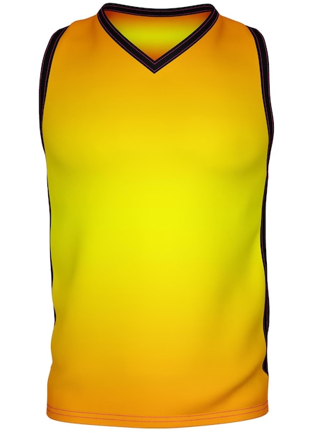 Yellow and black basketball jersey