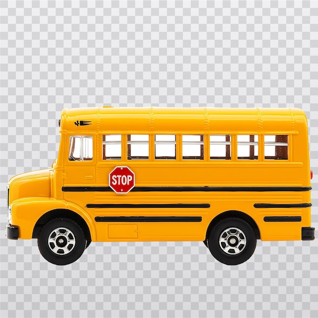 Yellow School Bus with Stop Sign
