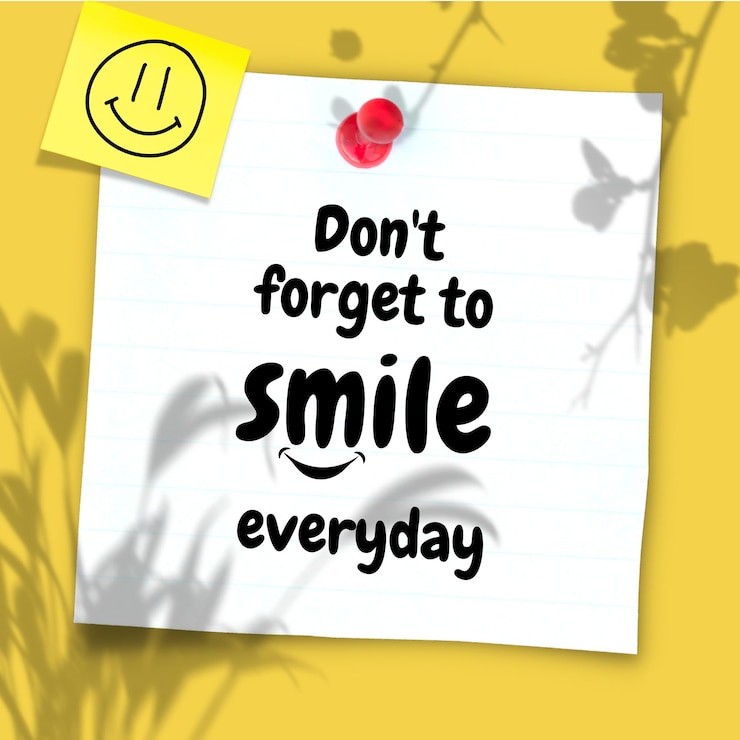 PSD yellow simple world smile day instagram post