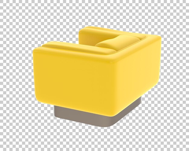 Yellow U-Shaped Chair