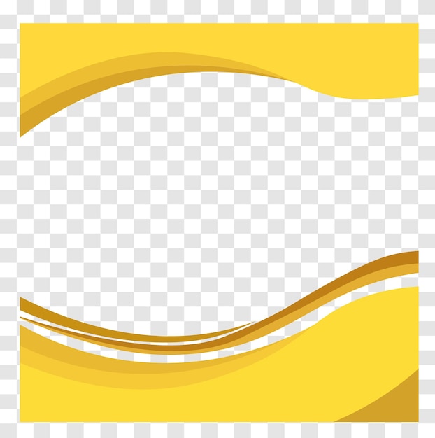 Yellow Wave Frame with Transparent Center