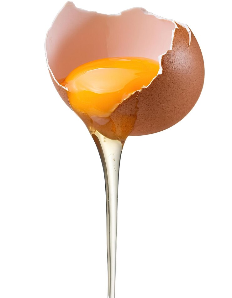 PSD una yema de huevo agrietada