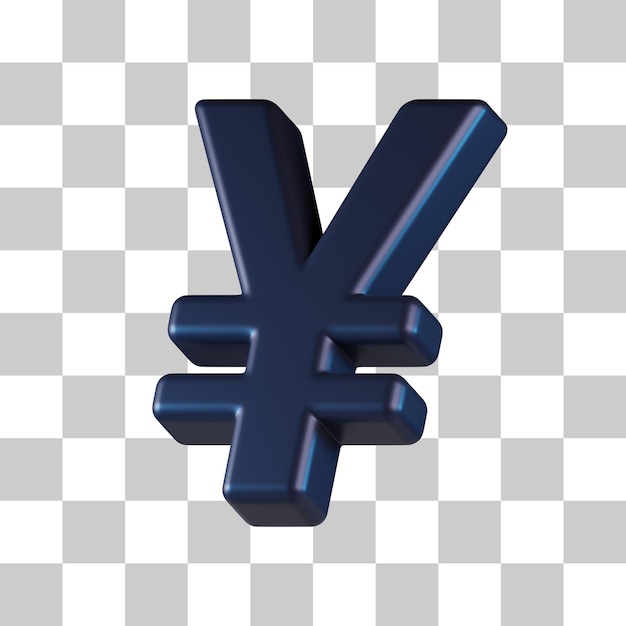 yen, moneda, 3d, icono