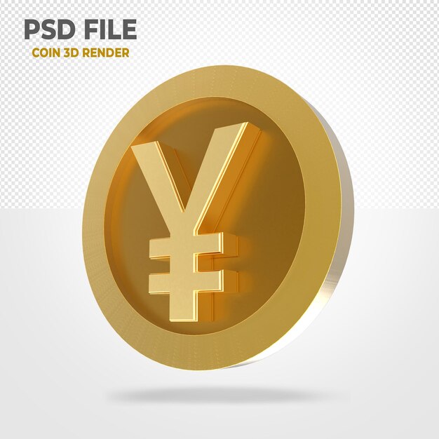 YEN moneta d'oro 3D
