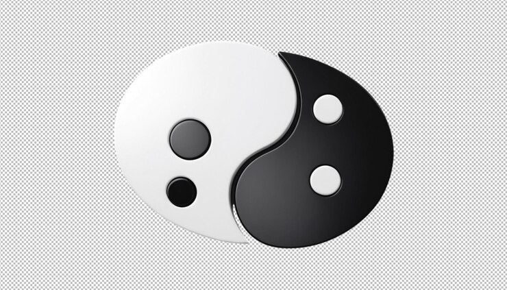 PSD el yin y el yang señalan la energía de la vida.