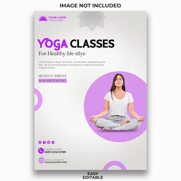 Yoga Classes Promote Your Classes with this Eye-Catching Flyer