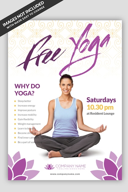 Yoga-klasse flyer vorlage