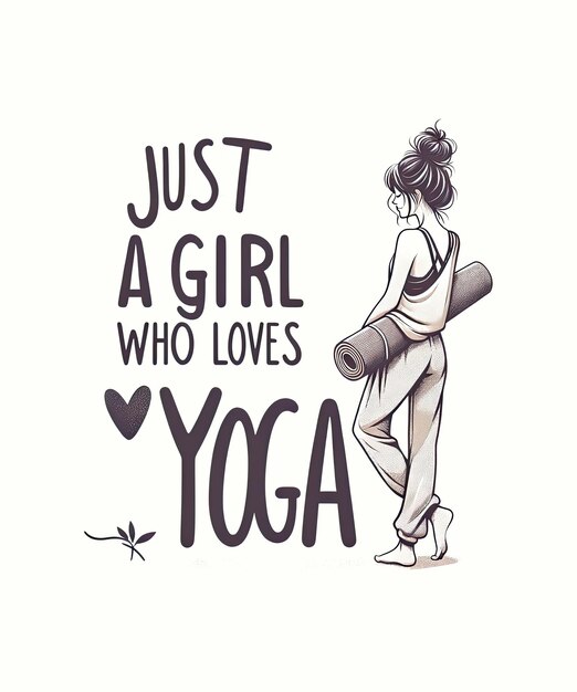 Yoga Lover Girl Avec Mat Et Messy Bun Juste Une Fille Qui Aime Le Yoga