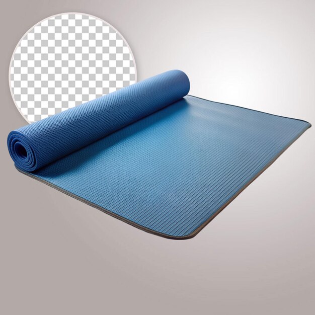 PSD yoga-matten in blauer farbe auf durchsichtigem hintergrund