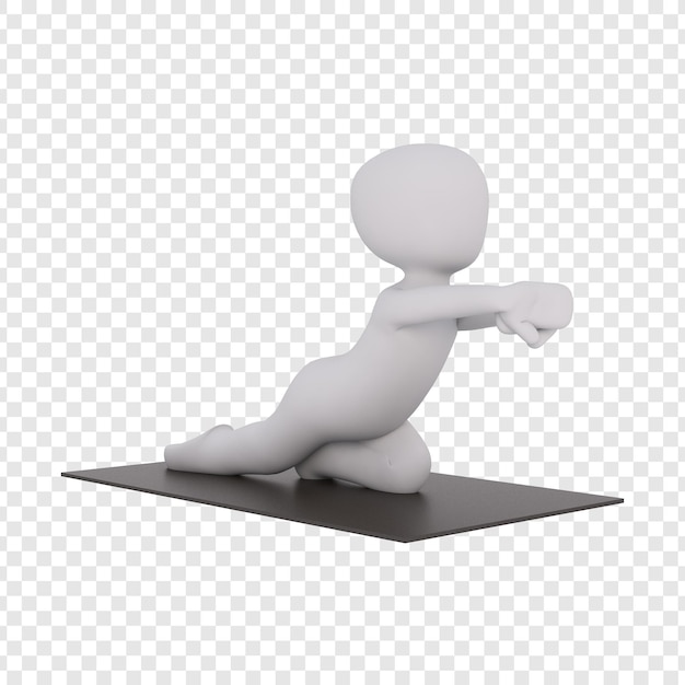 Yoga-Pose auf einer Matte