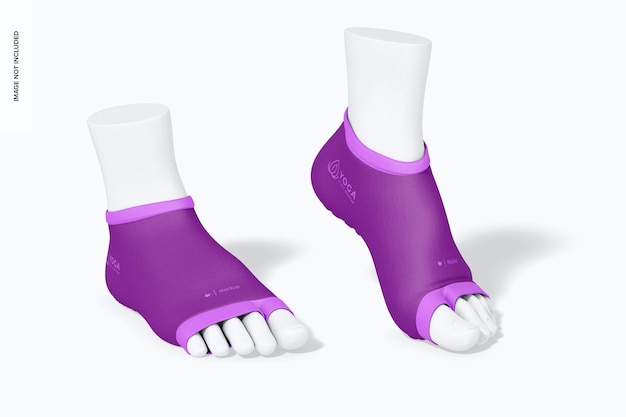 Yoga-socken mockup-perspektive