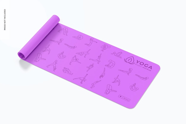 PSD yogamatte mockup aufgerollt