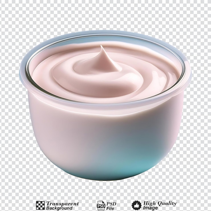 PSD yoghurt isolated on transparent background