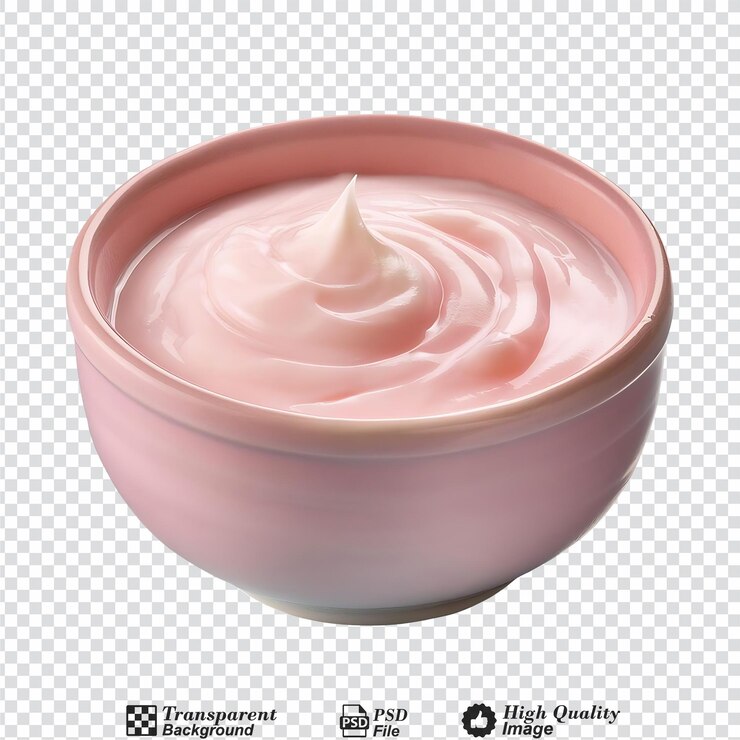 PSD yoghurt isolated on transparent background