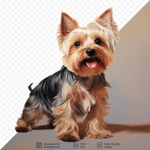 PSD yorkshire terrier em fundo transparente