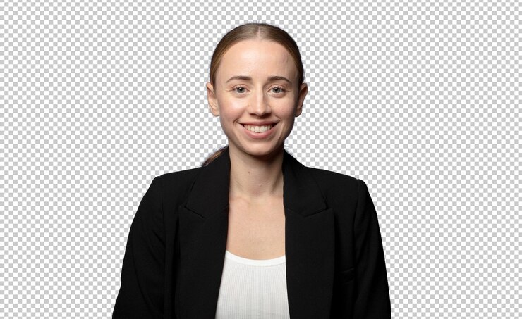 PSD young blonde businesswoman