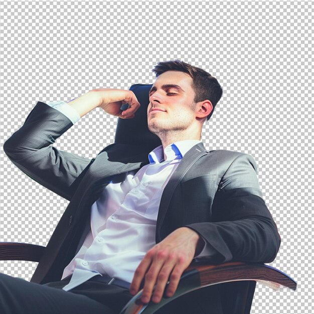 PSD young businessman looking stressed