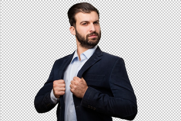 young businessman with a report