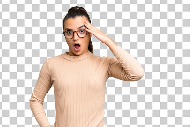 young pretty woman over isolated chroma key background
