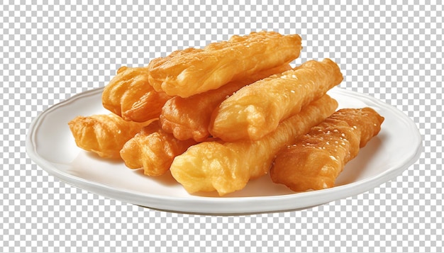 PSD youtiao golden brown deepfried dough strip auf durchsichtigem hintergrund