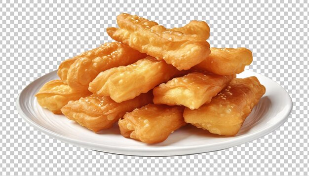 PSD youtiao golden brown deepfried dough strip em fundo transparente