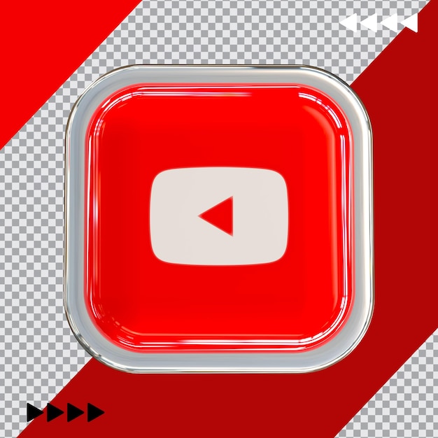 PSD youtube 3d icon rendern