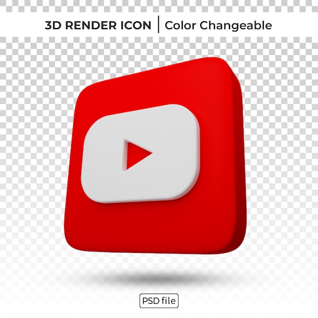 PSD youtube 3d-renderlogo