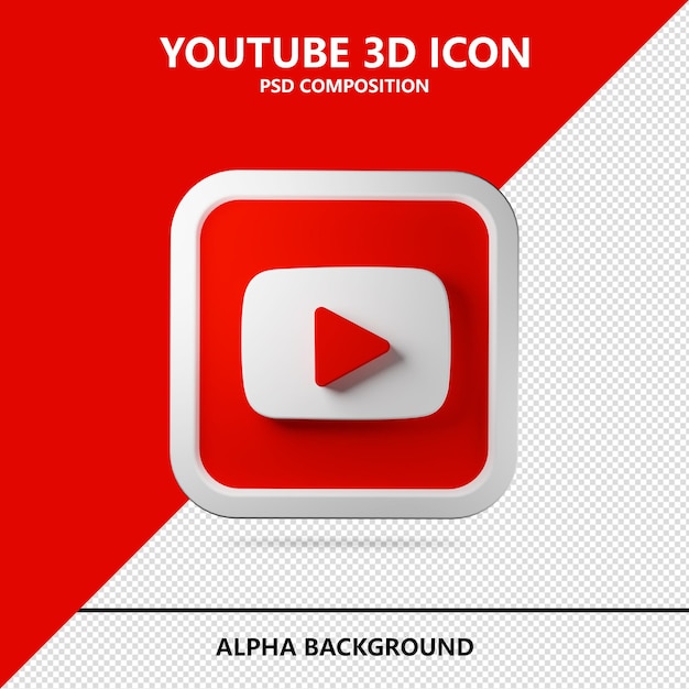 PSD youtube 3d-symbol rendern