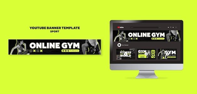 YouTube-Banner-Vorlage für Sporttraining