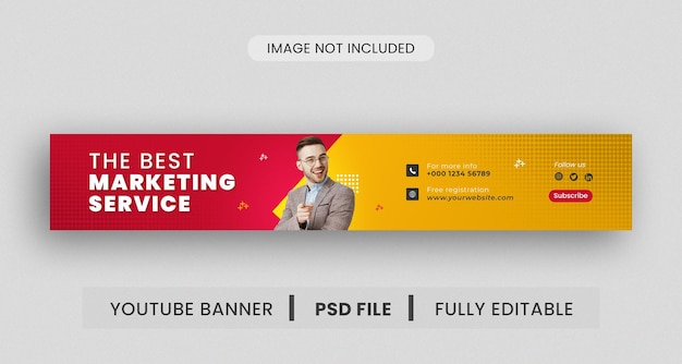 YouTube-Bannervorlage für Firmenkundengeschäft und digitales Marketing