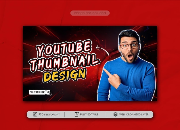 PSD youtube-kanal miniaturbild-design-vorlage (psd)