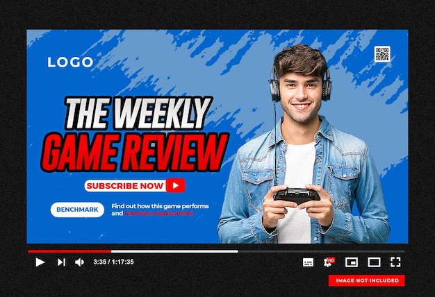 YouTube-Kanal-Thumbnail und Web-Banner-Vorlage