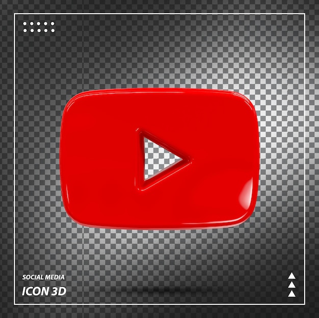 PSD youtube-logo 3d-luxus