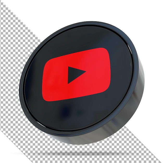 Youtube logo redes sociales 3d estilos negros