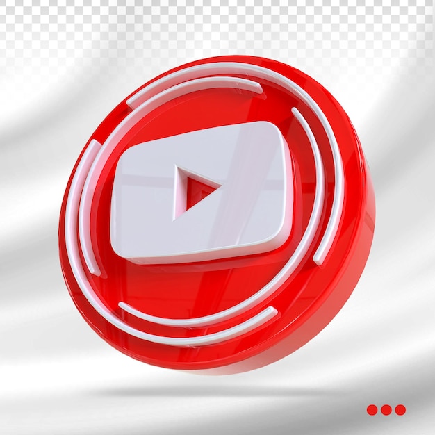 Youtube-logo social media 3d-konzept