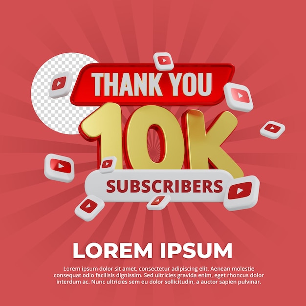 PSD youtube obrigado 10 mil inscritos