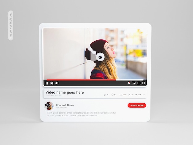 Youtube-plyer 3d-rendering-mockup