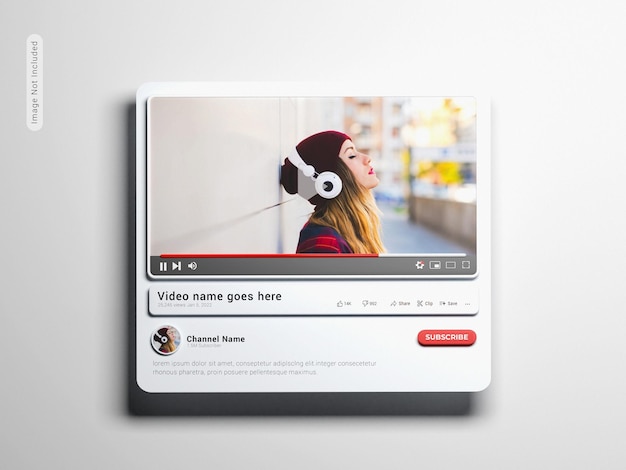 Youtube-Plyer 3D-Rendering-Mockup