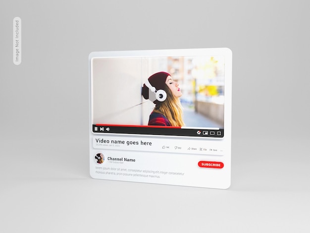 Youtube-Plyer 3D-Rendering-Mockup