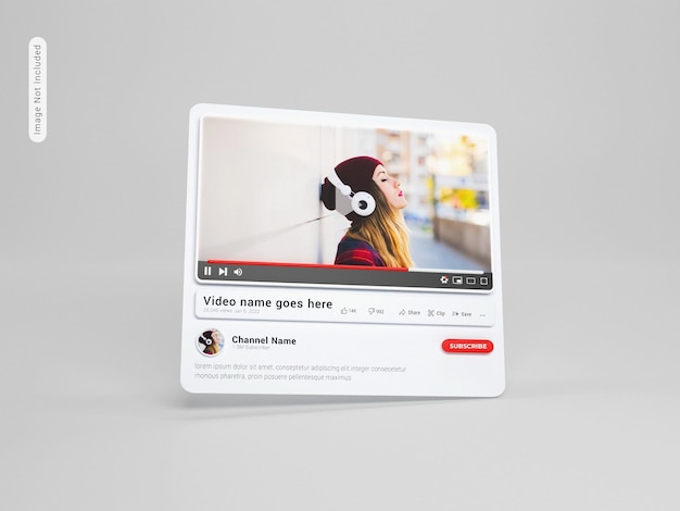 Youtube-Plyer 3D-Rendering-Mockup
