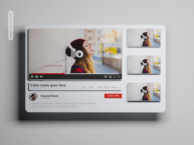 Youtube-Plyer 3D-Rendering-Mockup