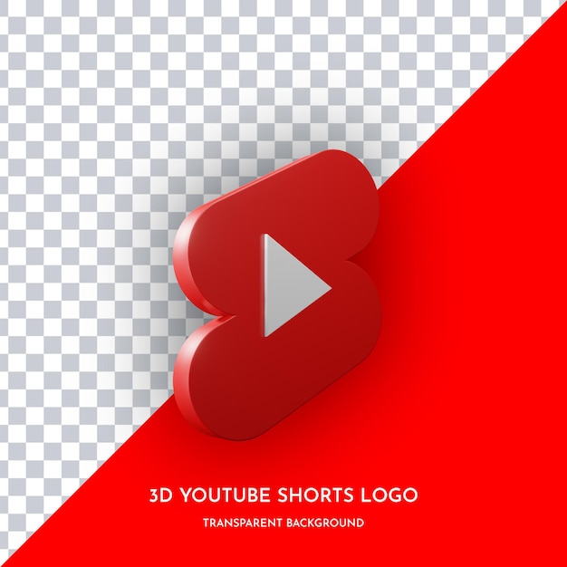 Youtube shorts icono de estilo 3d